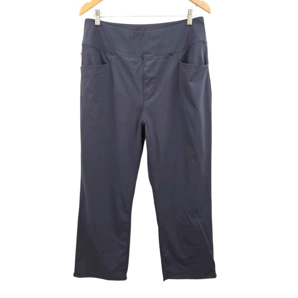 Soothfeel Pants Women's XL Blue‎ Stretch Crop Pockets Athletic Workout Golf